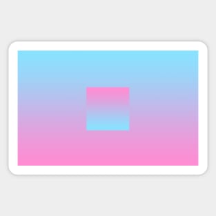 Pink and Blue Gradient Box Sticker